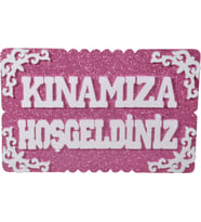 Kınamıza Hoşgeldiniz Strafor Pembe