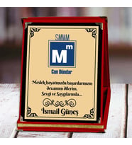 SMMM Baskılı Plaket (3. Tasarım)  Kişiye Özel (Kırmızı)