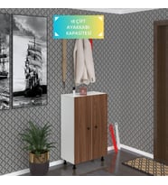 Kenzlife ayakkabılık cimcime6 cvzbyz 98*060*32 kapaklı 6 raflı 18 çift ayakkabı kapasitesi