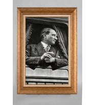 Altın Varaklı Paspartulu Çerçeveli Atatürk Tablo nt1269