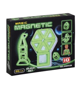 Magic Magnetic 26 Parça Karanlıkta Parlayan Mıknatıslı Şekiller JH8952B