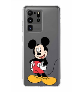 Samsung Galaxy S20 Ultra  Kamera Korumalı Kapak Mickey Mouse Tasarımlı  Şeffaf Kılıf