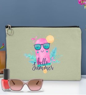 BK Gİft Yaz Temalı-5 Astarlı Portföy Çanta 30x21cm(12 Renk Seçeneği), Baskılı El Çantası, Organizer Çanta (Mint Yeşili)
