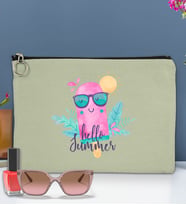 BK Gİft Yaz Temalı-5 Astarlı Portföy Çanta 30x21cm(12 Renk Seçeneği), Baskılı El Çantası, Organizer Çanta (Mint Yeşili)