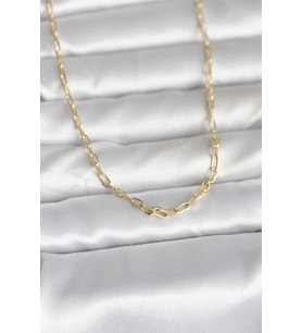 CM 14K Gold Renk Ataç Zincir Model 60 cm Kadın Kolye