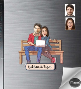 Kişiye Özel Sevgili Ahşap Magnet -13