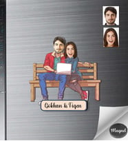 Kişiye Özel Sevgili Ahşap Magnet -13