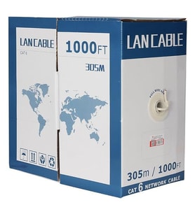 Ayt Powermaster 24 AWG Ethernet Kablo 0.41 Mm. Saf Bakır 305 Metre CAT6 İnternet Kablosu Kaliteli Bakır