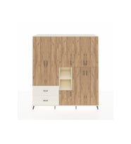 Kronos Dolap 12 Raflı 2 Çekmeceli Tek Askılı 220x59x243 Aytaşı-Çam/Aytaşı
