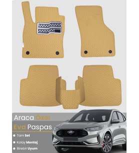 FORD KUGA 3 (2019-2024) Uyumlu EVA Paspas Tam Set–Araca Özel,Su Geçirmez,Kolay Montaj