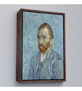 Çerçeveli Vincent van Gogh Otoportre Tablo (Altın)