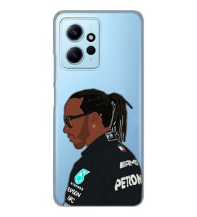 Redmi Note 12 4G Uyumlu Lewis Hamilton Desenli Şeffaf Telefon Kılıfı