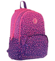 Kaukko Dots Kız Çocuk Üç Bölmeli İlkokul ve Ortaokul Çantası - Mor Nokta Desenli - K1806 (Çok Renkli)