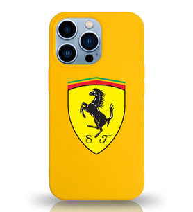 Apple iPhone 13 Pro Max  Lansman Kılıf Ferrari Tasarımlı Altı Kapalı İçi Kadife Kaplı  Kapak (Şeffaf)