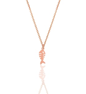 Gümüş rose balık kolye SGTL12016ROSE