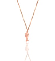 Gümüş rose balık kolye SGTL12016ROSE