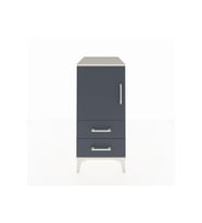 Kronos Komodin 2 Raflı 2 Çekmeceli Tek Kapaklı 44x59x96 Aytaşı-Antrasit