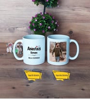 Anestezi Uzmanı Kupa Bardak Beyaz Fotoğraflı Tıp Bayramı Hediyesi