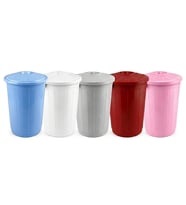 Çöp Kovası 70 Lt Çöp Kovası Kapaklı Büyük Boy Çöp Bidonu Dayanıklı Çöp Kovası - Gri