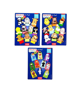 3 Set - 30 Parça Tox Evcil , Vahşi Hayvanlar ve Meslekler Parmak Kukla T771 T781 T761