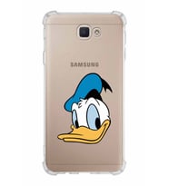 Samsung Galaxy J7 Prime  Köşe Korumalı Antişok Kapak Donald Duck Tasarımlı Şeffaf  Kılıf