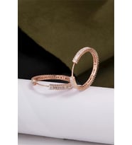 925 Ayar Gümüş Rose Renk Baget Küpe
