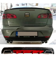Seat Cordoba Kırmızı Difüzör Çiftli Kare Egzoz Görünümlü D Tip Difizör