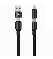 SChitec 4in1 240W Süper Fast UsbA Type-c Lightning Hızlı Şarj ve Data Kablosu YK347