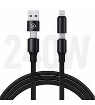 SChitec 4in1 240W Süper Fast UsbA Type-C Lightning Hızlı Şarj ve Data Kablosu YK347