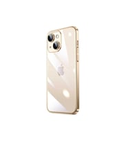 Apple iPhone 14 Plus Uyumlu Kılıf Sert PC Renkli Çerçeveli Zore Riksos Kapak (Gold)