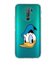 Xiaomi Redmi 9  Kamera Korumalı Kapak Donald Duck Tasarımlı Şeffaf  Kılıf