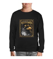 Crow with a Hat Siyah Çocuk Sweatshirt