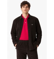 Lacoste Men's Regular Fit Button-Down Cotton Shirt Erkek Düğmeli Yaka Pamuklu Kadife Gömlek Kahverengi