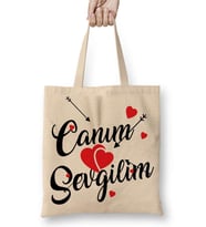 Canım Sevgilim Bez Çanta Uzun Saplı