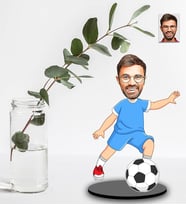 Kişiye Özel Futbolcu Tasarımlı Karikatür Ahşap Biblo Model-3