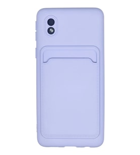 Newface Samsung Galaxy A01 Core Kılıf Kelvin Kartvizitli Silikon - Lila