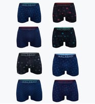 Malabadi Desenli Modal Erkek Boxer 8 Adet 8M252 (Karışık)
