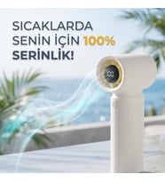 Yüksek Hızlı Soğutucu Mini Fan, Dijital Ekranlı ve Ayarlanabilir El Vantilatörü