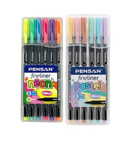 Fineliner 12 Neon Ve Pastel Renk 0.4mm İnce Keçe Uçlu Yazı Kalemi 1 Paket 12 Lı Fineliner Kalem Seti
