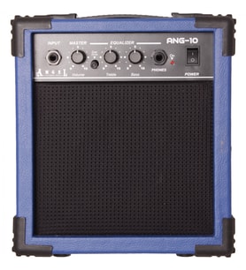 Angel ANG-10-BLUE Mavi Elektro Gitar Amfisi (10 Watt)  Ev Çalışmaları İçin Kompakt Drive Kanalı