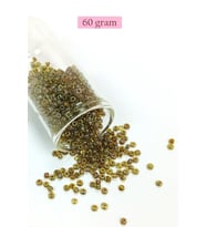 Dökme Cam Kum Boncuk (8/0) 3 mm - 60 Gram - Yeşil Siyah - BNC223