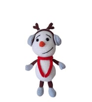 Kulaklıklı Kardan Adam Amigurumi Organik Oyuncak