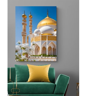MİMARİ CAMİİ BEYAZ KANVAS TABLO EV DUVAR SALON ODA MUTFAK HOL HEDİYELİK DEKARASYON SÜSÜ ÖLÇÜ SEÇİNİZ