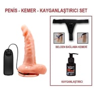 LilituShop 25 cm Belden Bağlamalı Gerçekçi Titreşimli Dildo Vibratör Penis