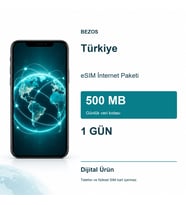 Türkiye eSIM İnternet Paketi Günlük 500 MB 1 Gün