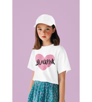 Blackpink Kalp Temalı Baskılı Unisex Müzik Grubu Çocuk Tişört (1-12 Yaş)