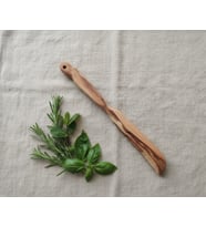 Zeytin el yapımı sebze yesiilik bıçağı (Ekru - Kahverengi)