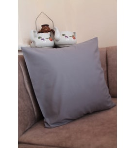 Dark Gri Premium %100 Pamuklu Fermuarsız Kırlent Kılıfı 43x43cm