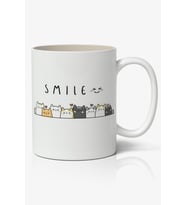 Smile Baskılı Kupa Bardak Baskılı Kahve Kupa Bardak