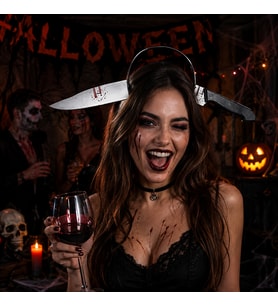 Halloween Bıçak Modeli Taç Cadılar Bayramı Kostüm Parti Aksesuarı Dekoru